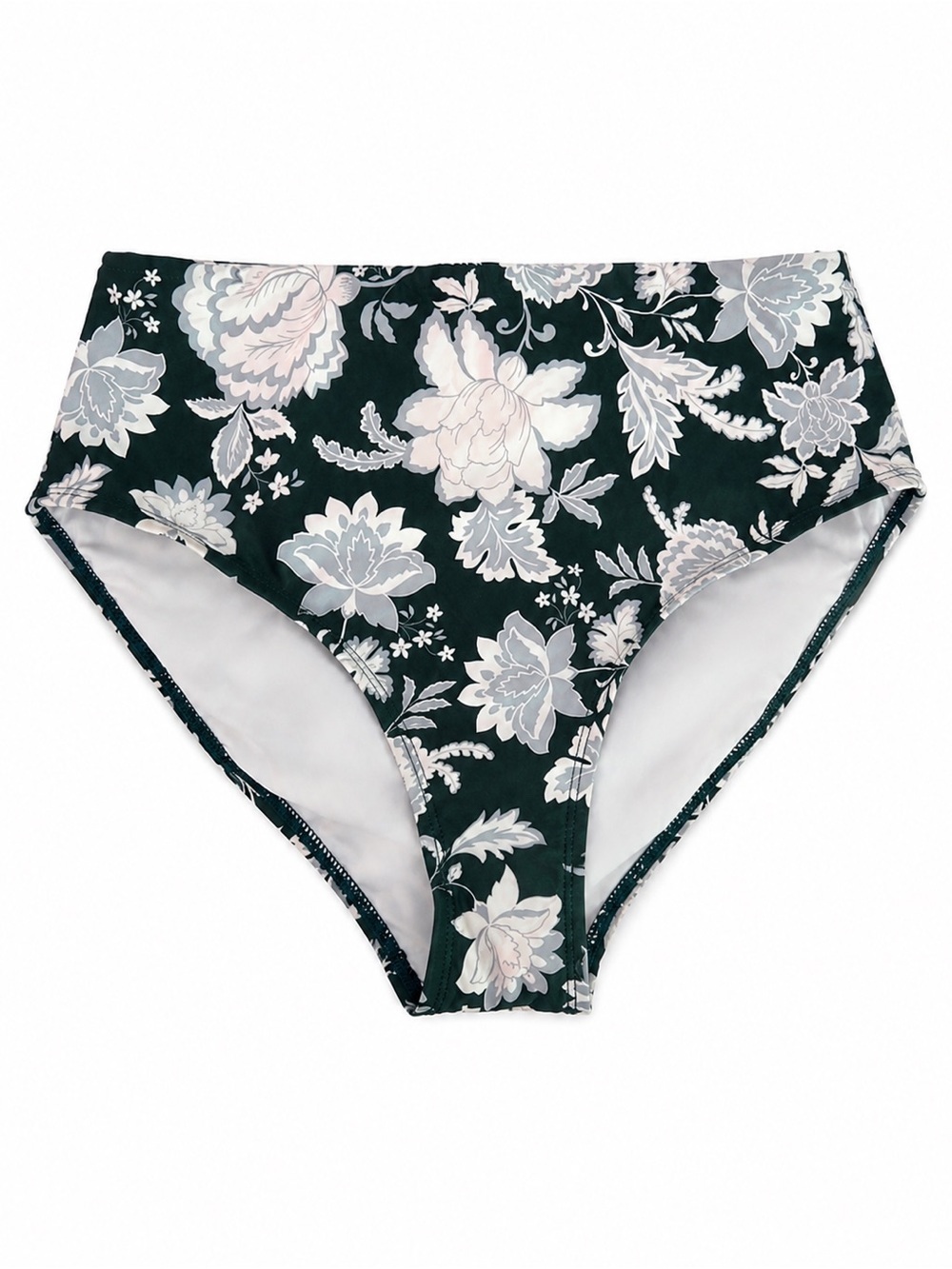 Jantzen Floral Bikini Bottoms Green High Cut Size 8